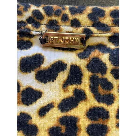 NWT St. John Blouse Leopard Print Top  XL - Picture 4 of 5